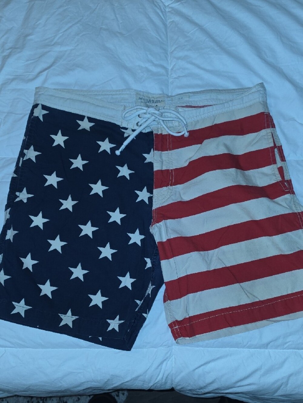 Denim & Supply Ralph Lauren Red, White & Blue Patriotic Swim Shorts